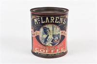RARE McLARENS  LADIES DELICIOUS LB. COFFEE CAN