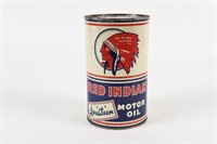 RED INDIAN AVIATION MOTOR OIL IMP. QT. CAN