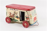 GONG BELL HEALTHTY MILK  DELIVERY TRUCK PULL TOY