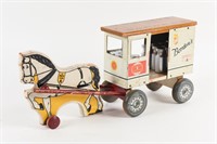 BORDEN'S GOLDEN CREST MILK DELIVERY WAGON PULL TOY