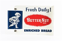 1960 RARE BUTTER-NUT ENRICHED BREAD METAL FLANGE