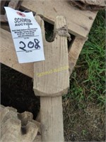Vintage wood oil rod line supports