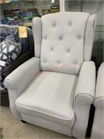 Gray wingback chair MSRP $799 Addison living