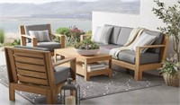 Teak patio set MSRP $2499 4 piece set with couch