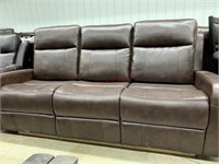 Leather reclining couch MSRP $1199