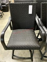 Patio swivel rocking bar height chairs MSRP $249