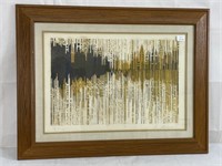 M Saltzman Etching Titled City Image Dated 1966