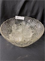 Glass Punch Bowl Set