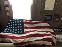 48 Star American Flag, Burial Flag From Wwl