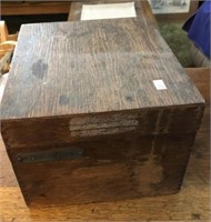 9x10x6 1/2 Wood Box With Cards
