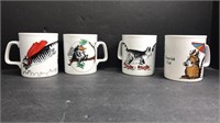 4 Mugs Ceramic Cat Design Kilncraft+