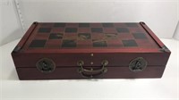 Large Asian Chess Set Wood Box