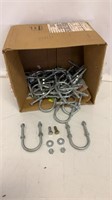 Box Of U-bolts Metal Silver