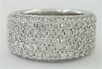 Helzberg 2.00 Ct 7 Row Pave Diamond Ring