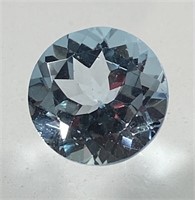Certified 6.35 Cts Natural  Round Blue Topaz