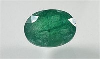 Certified 6.90 Cts Natural Oval Cut Emerald