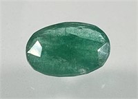 Certified 4.95 Cts Natural Oval Cut Emerald
