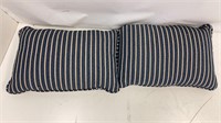 2 Pillows Blue And White Striped