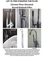 Bathtub Filler - Free Standing Chrome
