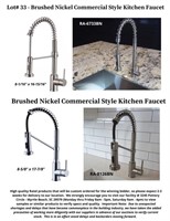 Kitchen Faucet - Nickel Commercial Pull Down
