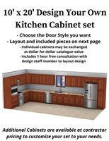 Kitchen Cabinets Custom - 10' x 20' Design your ow