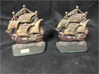 2 Early Cast Metal Bookends