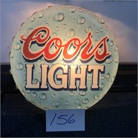 Coors Light "Bottle Cap" Sign