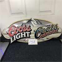 Metal Coors Light & Original Sign