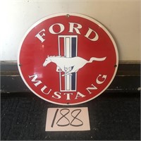 Porcelain Ford Mustang Sign