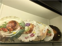 5 Bavarian and Limoge Decorative Plates