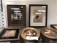 7 Early Framed Cupid Prints