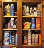 CONTENTS OF CABINETS AND CLOSET - FURNITURE POLISH