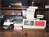 ASSORTMENT OF 8 TRACK TAPES AND CASSESSETS