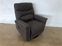 Gray  Upholstered Power Recliner