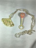 Vintage Toy Rattle and Fan