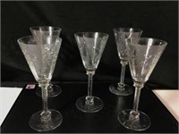 Hand Carved Crystal Stemware