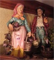 PAIR OF OLD MAN AND WOMEN FIGURINES