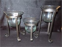 SET OF 3 CANDLE HOLDERS