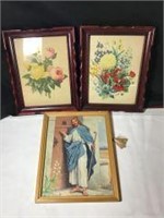 Framed Lithographs 7.5x9.75in