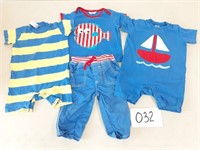 Baby Boden Outfit + 2 Onesies - Size 6-12 Months
