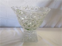 Pressed Glass Bowl 9" T