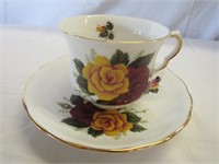 Queen Anne Bone China Teacup & Saucer