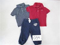 2 Baby GAP Shirts + Sweatpants - Size 12-18 Months