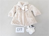 Widgeon Faux Fur Toddler Coat + Baby Socks