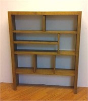 Wooden Open Back Shelf, 40" w x 49" h x 8.5" d