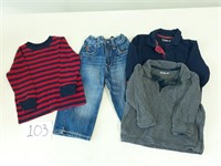 3 Baby GAP Shirts + Wrangler Jeans - Size 2T