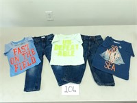 3 Crewcuts Shirts + 2 Pairs of Jeans - Size 2T