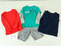 3 Baby GAP Toddler Shirts + Cargo Shorts - Size 2T