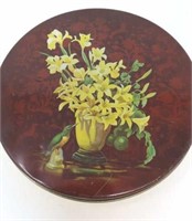 Buttons in Yellow Floral & Bird Tin