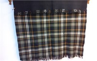 Hinsdale Wool Blanket, Brown, Black, Olive, Naturl